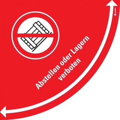 Aufkleber I Sicherheitsbodenmarkierungen Abstellen oder Lagern verb., R9, 1000x1000mm, ASR A1.3, DIN EN ISO 7010 P023