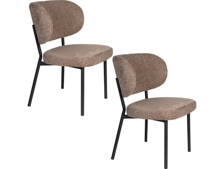 Housecraft Living Sanne Eetkamerstoelen Bruin - Set van 2
