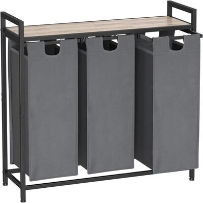 No "Laundry Basket, Laundry Sorter 3 Section - 36.2""L x 11.81""W x 28.45""H"