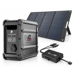 BMZ Solar-Komplettset 400 W mit POWER2GO LIFE 2.500 Wh & MPPT – 0 % MwSt. § 12 Abs. 3 UStG