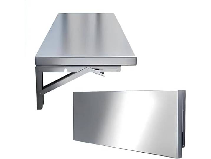 Wandklapptisch aus Edelstahl, silberfarben, mehrere Größen(120x40cm)