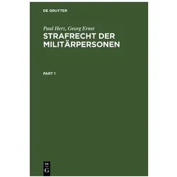 Strafrecht der Militärpersonen, Fachbücher von Georg Ernst, Paul Herz