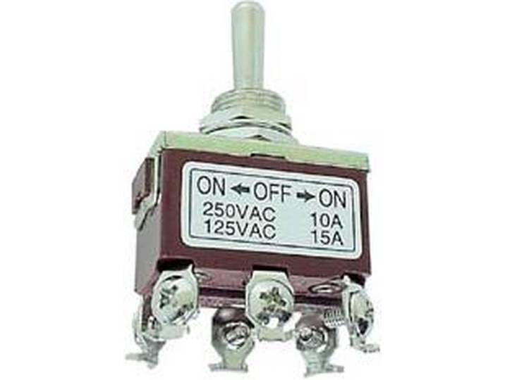 Velleman JS-511G - MAXI TUIMELSCHAKELAAR DPDT (ON)-OFF-(ON) 10A/250V