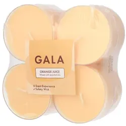48 `GALA` Maxi Duftlichte Ø 59 mm · 24 mm orange - Orange Juice in Polycarbonathülle