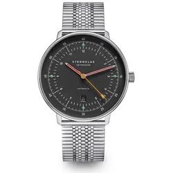 STERNGLAS - HAMBURG AUTOMATIK - neugraphit - silber - SuperSlim silber / 42MM