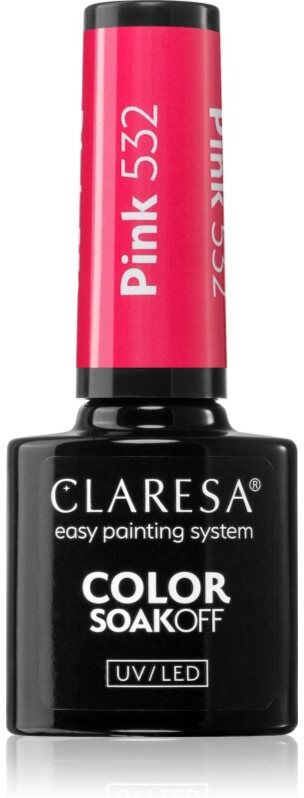 Claresa SoakOff UV/LED Color Sunny Garden Gel Nail Polish shade Pink 532 5 g