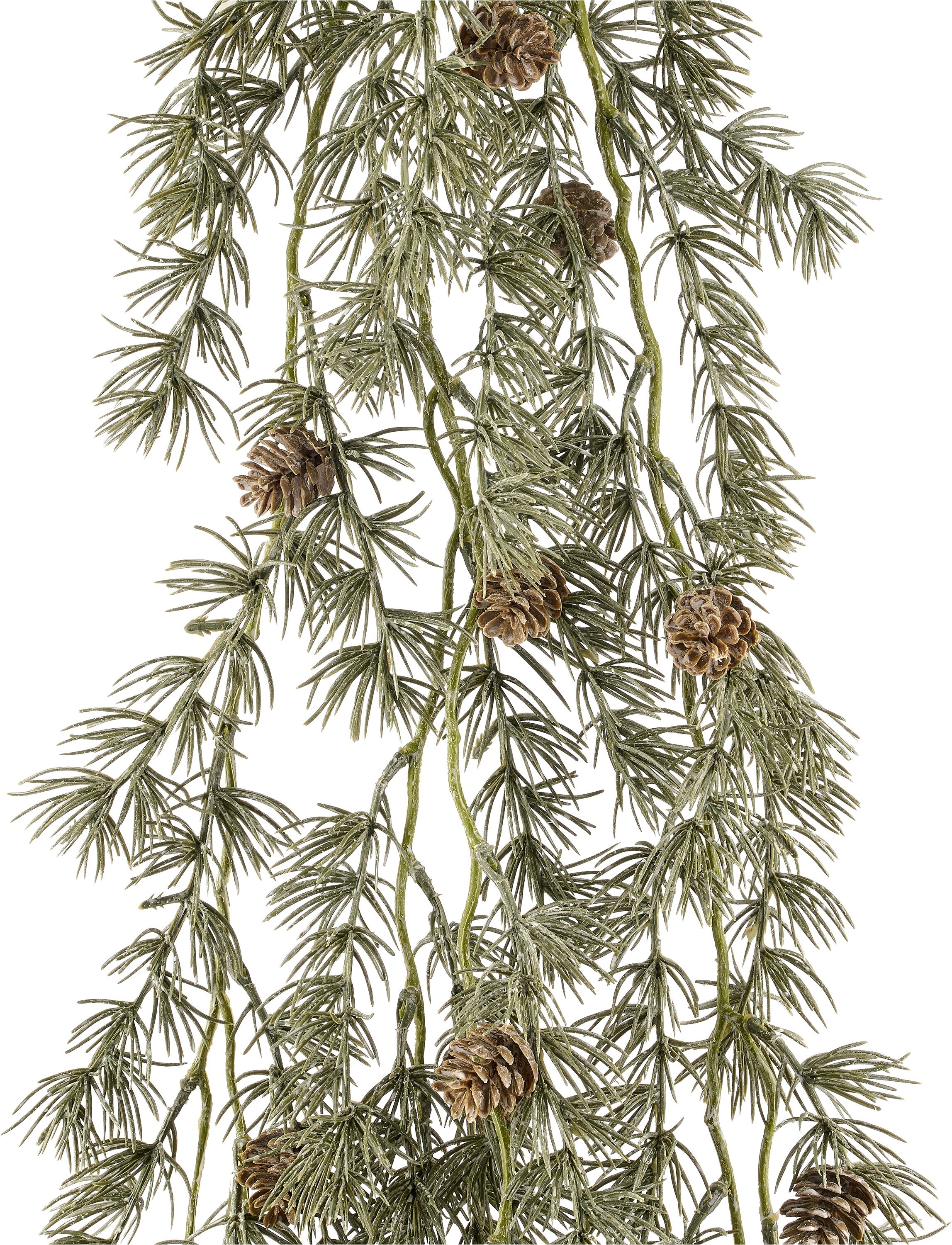 Winterliche Kunstpflanze OTTO HOME "Weihnachtsgirlande, Hänger Zedern 120cm lang", grün, L:120cm, Obermaterial: 100% Kunststoff, Kunstpflanzen, Winterliche Kunstpflanze, in white-wash-Optik