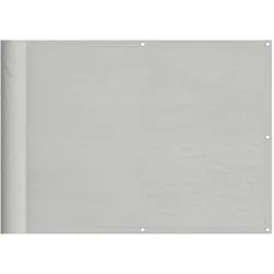 vidaXL Balkon-Sichtschutz Hellgrau 75x600 cm 100 % Polyester-Oxford