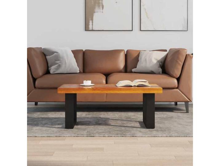 Promo“Table basse Teck Résine Multicolore 100 x 50 cm avec fabrication artisanale 289298