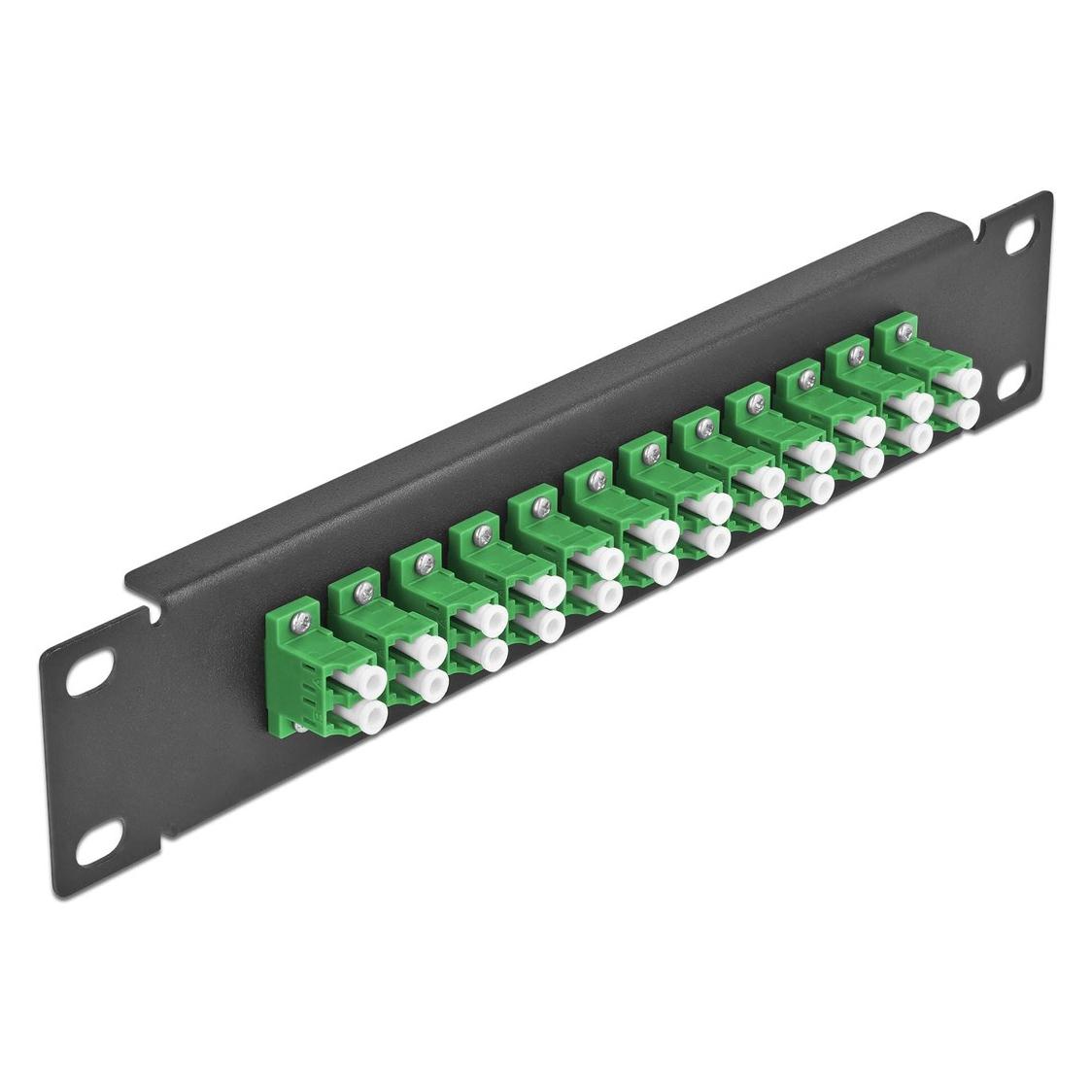 Delock 10? LWL Patchpanel 12 Port LC Duplex grün 1 HE schwarz (66766)