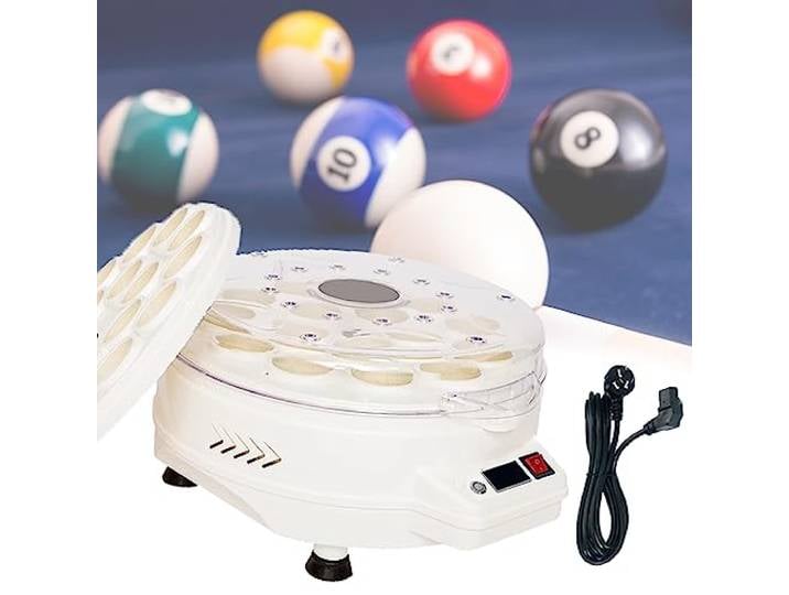 DOZPAL Polierreinigungsmaschine, Billardkugel-Set – automatischer Pool-Kugelreiniger/Snooker-Reiniger mit Kühlsystem für 16/22 Bälle (Billardkugeln Nicht im Lieferumfang enthalten),16balls
