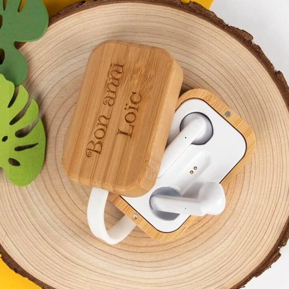 Ocadeau Ecouteurs bluetooth gravés