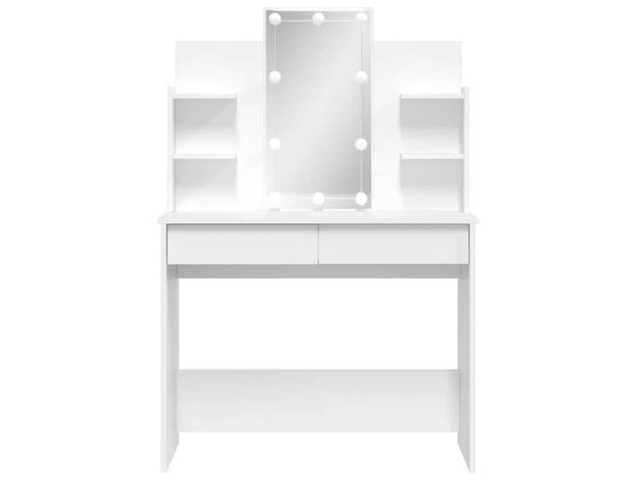 Promotion mai  * Coiffeuse avec lumières LED - Table de cosmétique - blanc 96x40x142 cm EU445837892