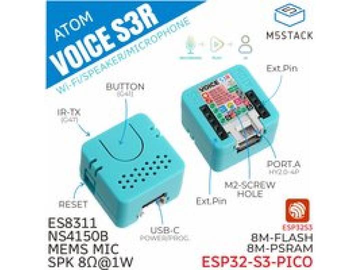 M5Stack Officiële Atom VoiceS3R Smart Speaker Ontwikkelset