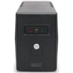 Digitus Line Interactive USV 600VA/360W schwarz 2xSchuko 2xRJ11 AVR H279xB101xT142 mm (600 VA, 360 W, Line-Interaktiv USV), USV