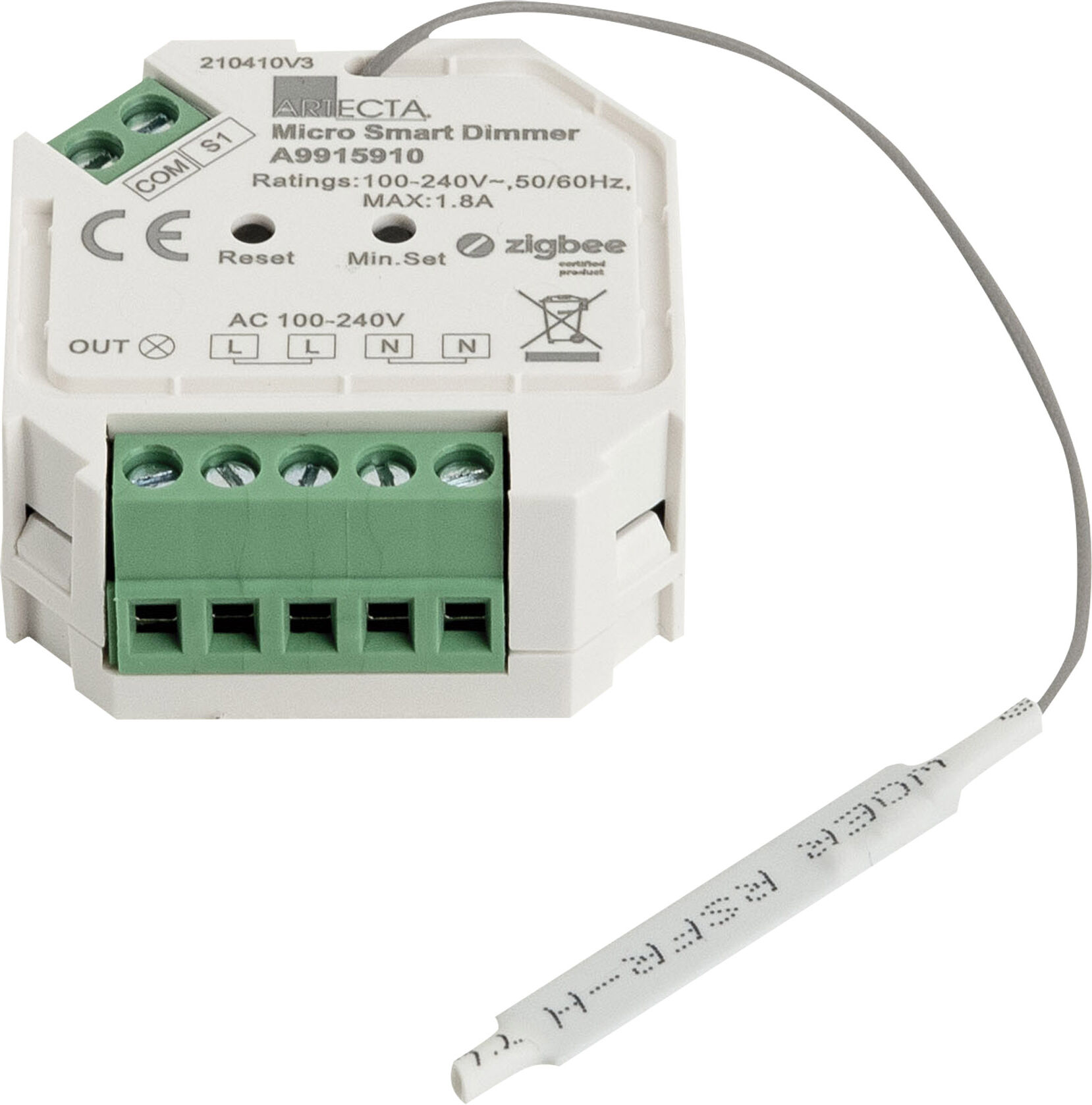 Artecta Zigbee Micro Smart Dimmer 1-Kanal-Dimmer Mit Zigbee-Protokoll