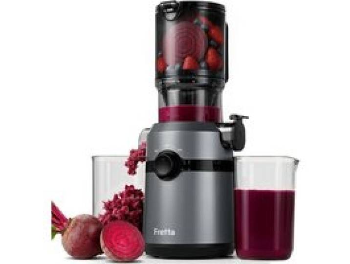 Extracteur De Jus Extracteur De Jus De Fruits Et Légumes Entiers Grande Ouverture De 108Mm Slow Juicer 1L Capacité 200W (Gris)