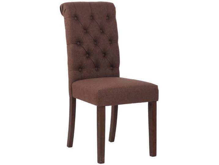 CLP Chaise de salle à manger Lisburn Couleur:marron Matériel:Tissu