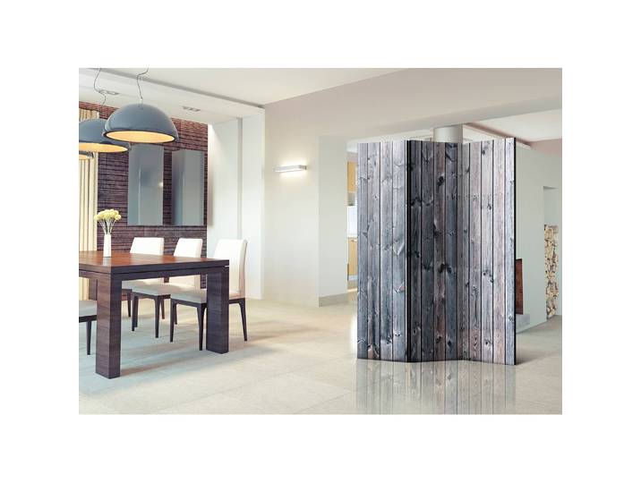 Paravent Rustic Elegance Polaire Gris 135 x 172 x 3cm 3 éléments