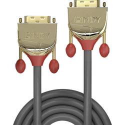 LINDY DVI Anschlusskabel DVI-D 24+1pol. Stecker, DVI-D 24+1pol. Stecker 1.00 m Grau 36201 DVI-Kabel