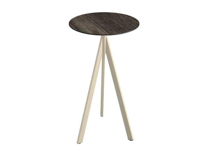 Mange-debout Infinity Tripod Avec Piètement Sable Et Plateau Hpl Ø 70 Cm - Veba