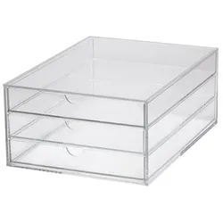MAUL Schubladenbox A4, Acryl, 3 Schübe geschlossen, mit Griffloch