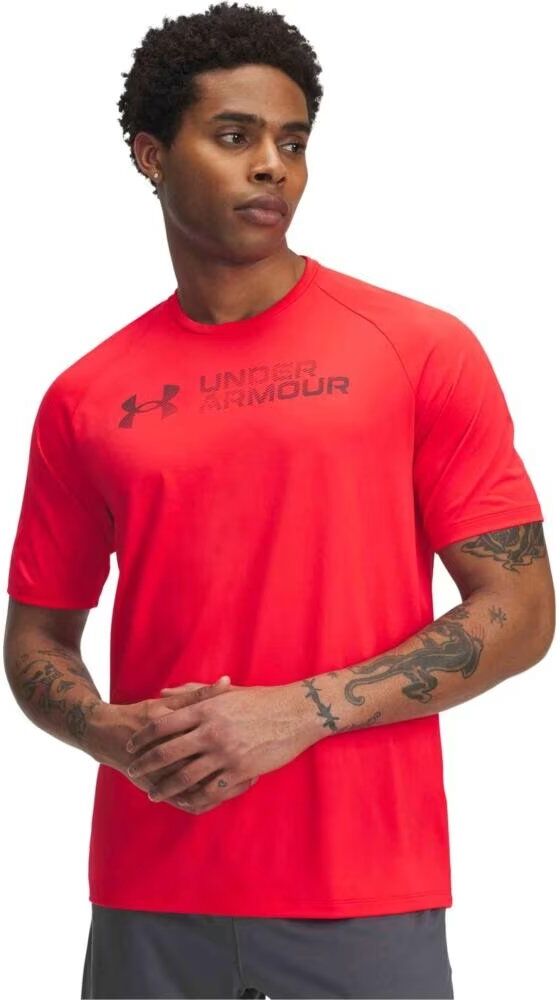 Camiseta Deportiva Under Armour Manga Corta Rojo S Hombre