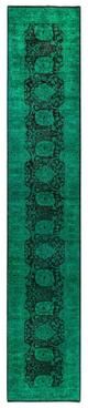 Overton "Contemporary Overdyed Wool Hand Knotted Runner - 2' 8"" x 14' 0"""