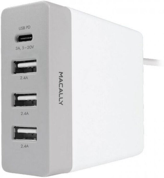 CARREGADOR MACALLY AC 72W USB + USB-C