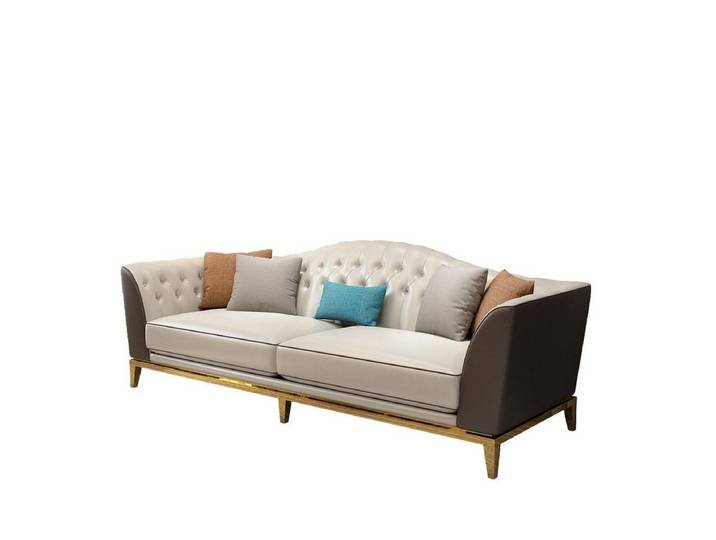 Xlmoebel Sessel Chesterfield Sofa aus Leder mit klassischer Verarbeitung (Sofa 3 Sitzer + 2 Sitzer + Sessel), Hergestellt in Europa
