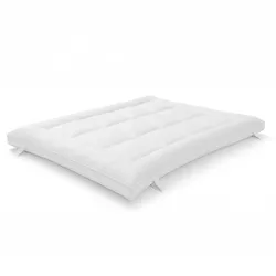 The White Stone Topper | Gepolsterter Topper 800 g/m2 mit Baumwollkugeln | Atmungsaktive Mikrofaser | Extra Komfort & Volumen | 160 x 190 cm