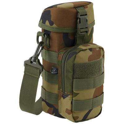 Schultertasche BRANDIT "Brandit Herren Big Bottle Holder", Herren, Gr. onesize, grün (olive camouflage), Polyester, unifarben, Taschen Schultertasche