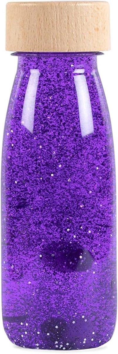 Drijvende Fles Baby Speelgoed Paars - 14 cm
