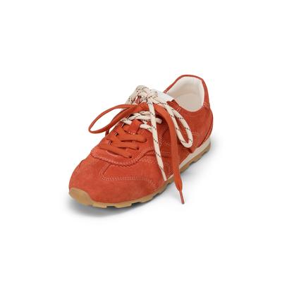 Sneaker MARC O'POLO "mit zweifacher Schnürung", Damen, Gr. 39, rot (rusty orange), Obermaterial: 100% Leder, Schuhe Sneaker