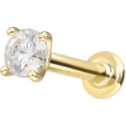 14 Karat Gold Labret mit Innengewinde MOISSANIT