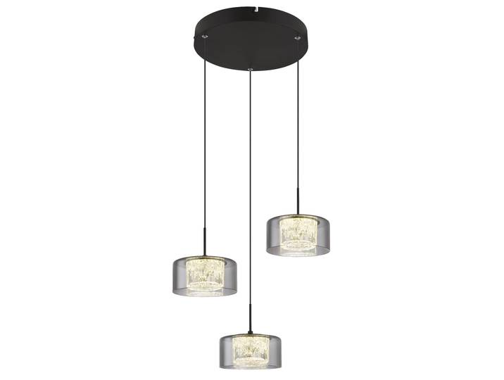 Lampe à suspendre Salle à manger Lampe à suspendre LED Table à manger Salon Verre 3-flamme 15634-3