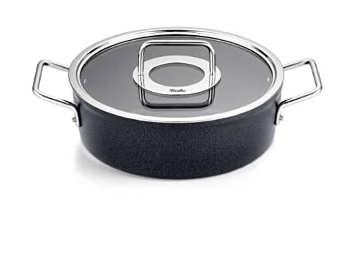 Fissler, Adamant Bratentopf (Ø 24 cm, 3,1 L), Aluminium, Antihaftbeschichtung, Glasdeckel, Induktion, Made in Germany