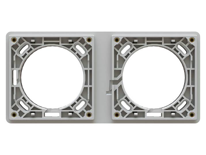 Max Hauri Exo Befestigungsrahmen Gr.1x2/2x1 UP exo Ip55 lichtgrau