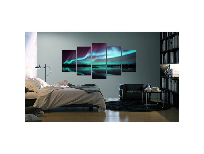 Tableau déco Night Light II Lin Multicolore 100 x 50cm