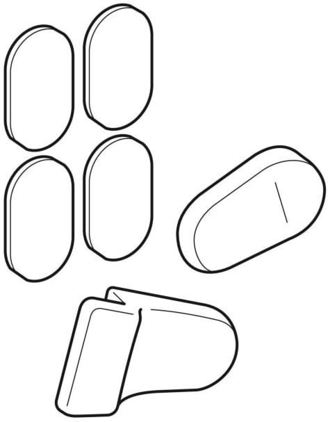 Geberit Puffer-Set 598040000 für WC-Deckel
