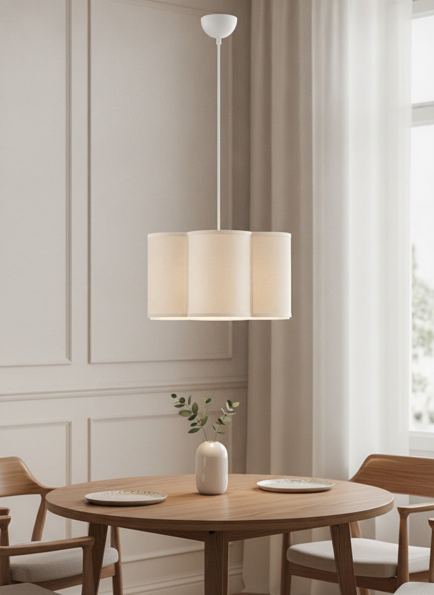 Lyora Hanglamp Bloosy beige textiel modern