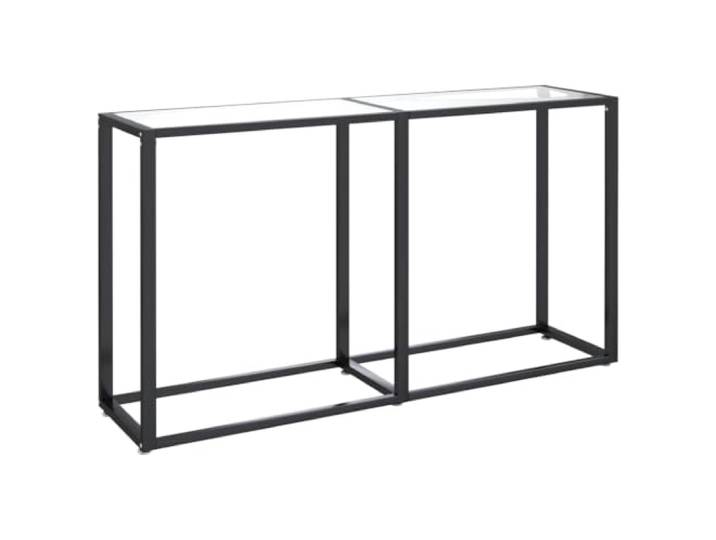 Konsole Hartglas 140x35x75,5 cm, Stahl pulverbeschichtet Gehärtetes Glas, pulverbeschichteter Stahl, leichte Reinigung, stabile Konstruktion, modernes Design