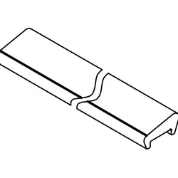 HSK Ersatzteile Wasserleiste gerade für alle Eckeinstiege, 2x Länge 1.000 mm, Chrom, E100050-1-2-41 E100050-1-2-41