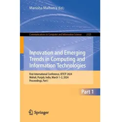 Innovation and Emerging Trends in Computing and Information Technologies, Fachbücher