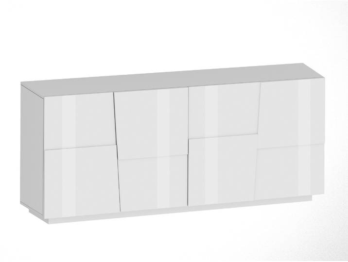 Sideboard HOME AFFAIRE Pongo , weiß (weiß hochglanz), B:200cm H:86cm T:44,2cm, Holzwerkstoff, Sideboards, Sideboard