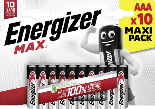 Energizer Max Micro (AAA)-Batterie Alkali-Mangan 1.5V 10St.