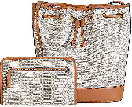 MCM Tasche - Bucket Bag HIMMEL Medium beige EG
