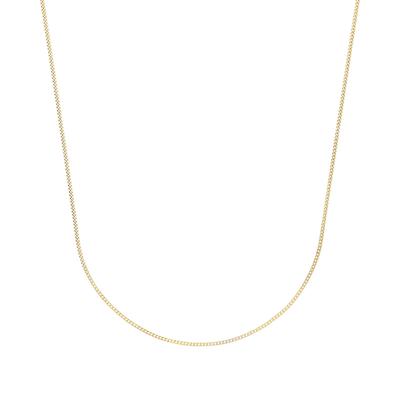 Collierkettchen AMOR, gold (gelbgoldfarben), Halsketten, Damen, Gelbgold 375, L: 38 B: 1mm, Made in Germany, B:1mm