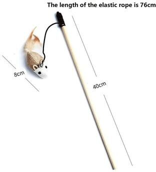Uplift Picks Colorful Feather Cat Wand Toy With Wooden Rod c