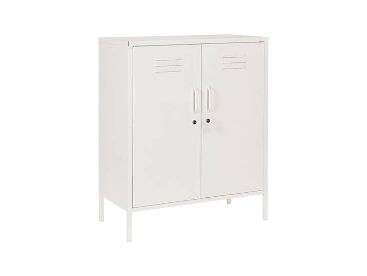Highboard „Cambridge“ aus Metall Creme Bizzotto